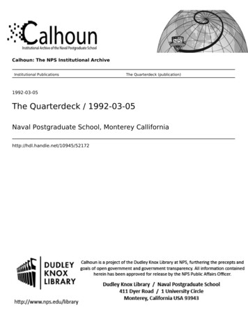Naval Postgraduate School, Monterey Callifornia - CORE