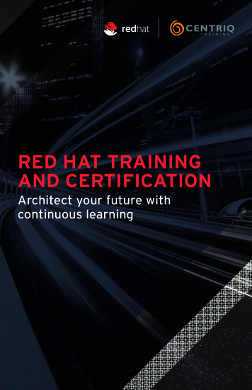 RED HAT TRAINING AND CERTIFICATION - Centriq