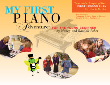 My First FirST LeSSon Plan - Piano Adventures