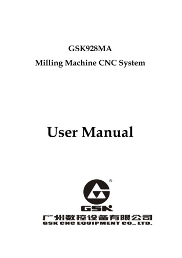 User Manual - Gsk, Cnc