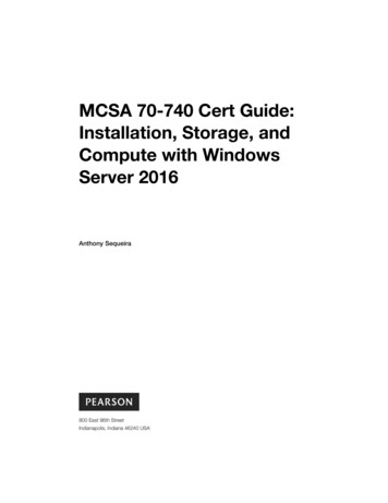 MCSA 70-740 Cert Guide: Installation, Storage, And Compute .