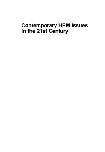 Contemporary HRM Issues In The 21st Century