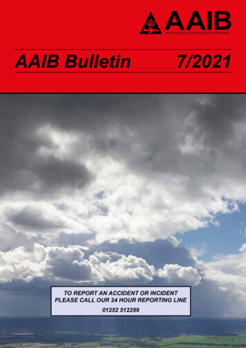 AAIB Bulletin 07-2021