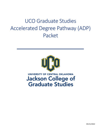 UCO Graduate Studies Accelerated Degree Pathway (ADP) Packet