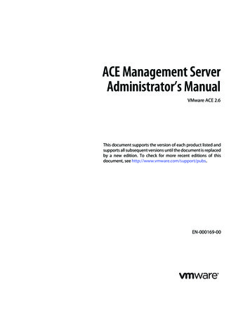 ACE Management Server Administrator's Manual