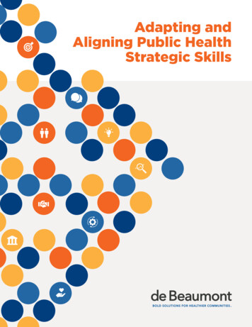 Adapting And Aligning Public Health Strategic Skills