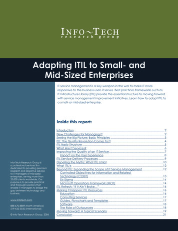 Adapting ITIL To Small- And Mid-Sized Enterprises