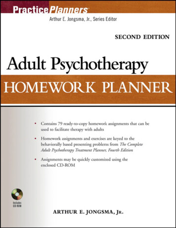 Adult Psychotherapy Homework Planner - Therapy 
