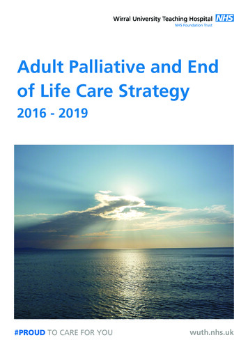 Adult Palliative And End Of Life Care Strategy