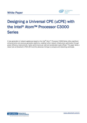 Designing A Universal CPE (uCPE) With The Intel Atom . - Microsoft