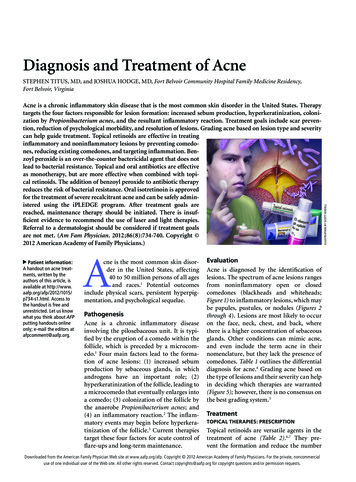 Diagnosis And Treatment Of Acne - AAFP Home