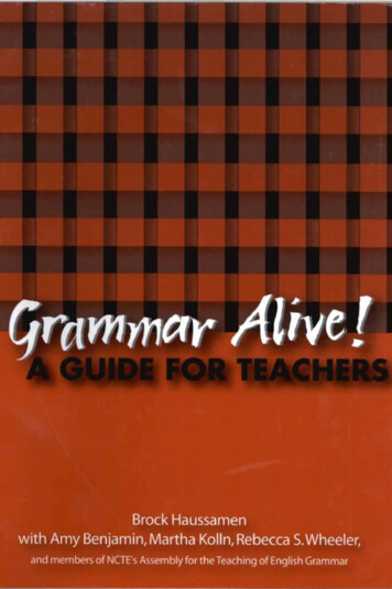 Grammar Alivel - WAC Clearinghouse