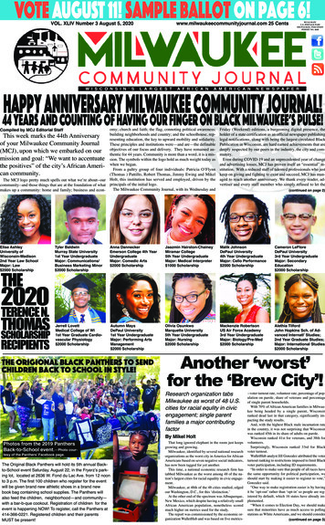 WISCONSIN'S LARGEST AFRICAN AMERICAN NEWSPAPER Happy ANNIVERSARY .