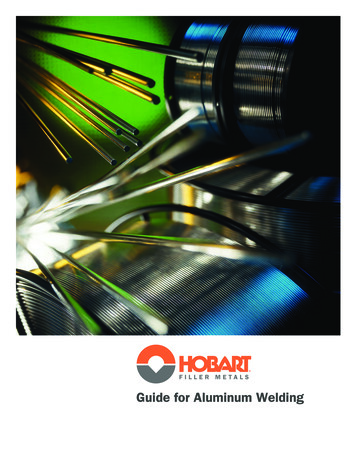 Guide For Aluminum Welding - Hobartbrothers 