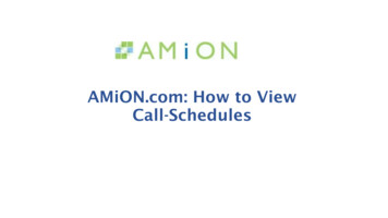 AMiON : How To View Call-Schedules - McGovern Medical School