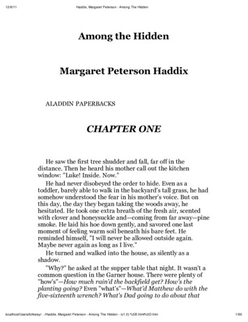 Among The Hidden Margaret Peterson Haddix - Book Club