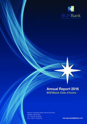 Annual Report 2016 - BGFIBank