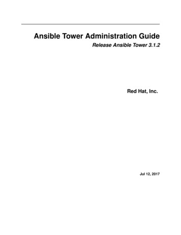 Ansible Tower Administration Guide