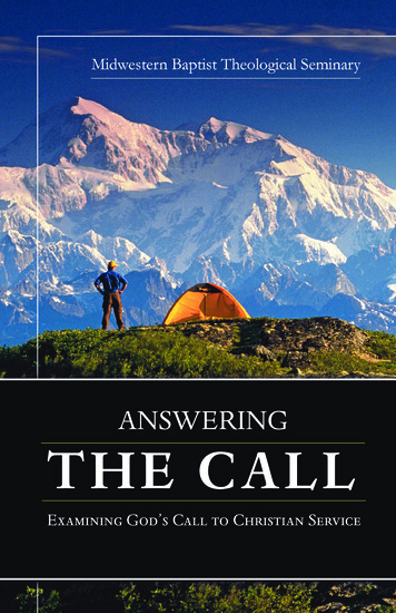 ANSWERING THE CALL - Midwestern Baptist Theological Seminary