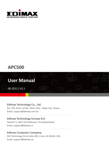 APC500 User Manual - EDIMAX
