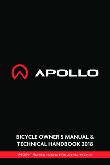 BICYCLE OWNER'S MANUAL & TECHNICAL HANDBOOK 2018