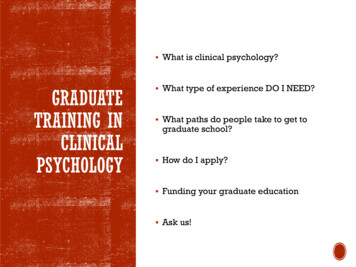 Graduate Training In Clinical Psychology - Psyc.franklin.uga.edu