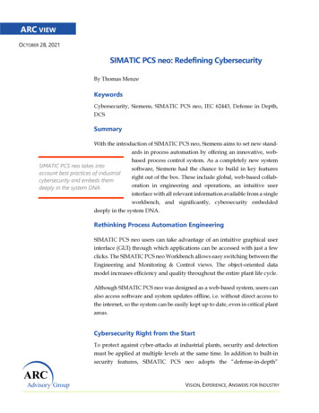SIMATIC PCS Neo: Redefining Cybersecurity