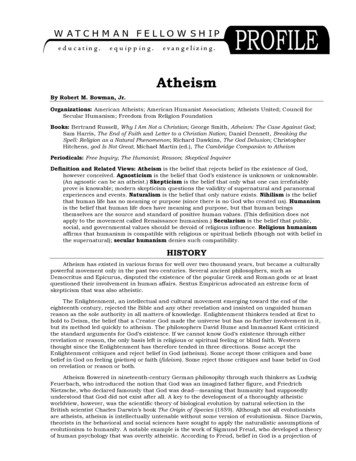 Atheism - Watchman Fellowship