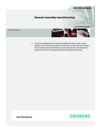Automotive General Assembly - Plm.automation.siemens 
