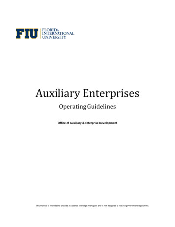 Operating Guidelines - Auxiliary & Enterprise Development