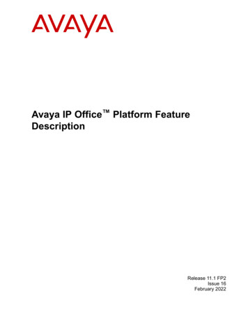 Avaya IP Office Platform Feature Description