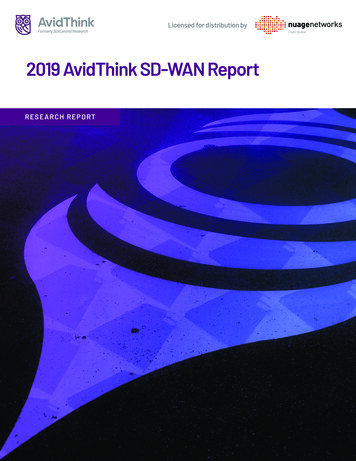 2019 AvidThink SD-WAN Report - Nuage Networks
