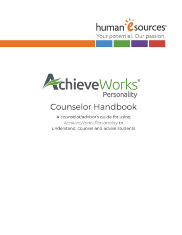 AchieveWorks Personality Counselor Handbook