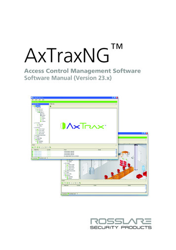 Access Control Management Software Software Manual (Version 23.x)