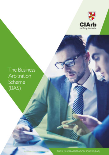 The Business Arbitration Scheme (BAS) - CIArb - Home