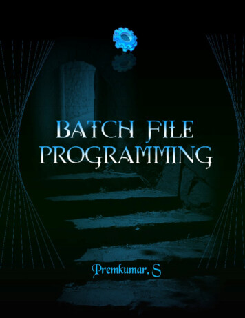 Batch File Programming