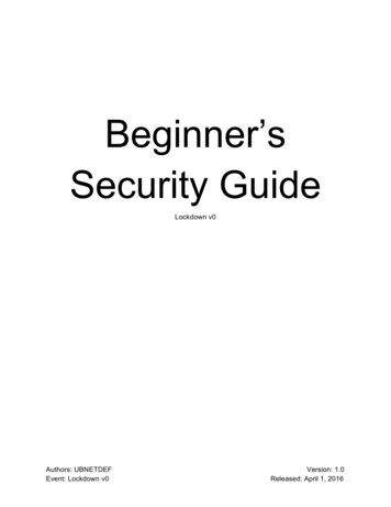 Beginner's Security Guide - UBNetDef