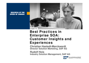 Best Practices In Enterprise SOA: Customer Insights And .