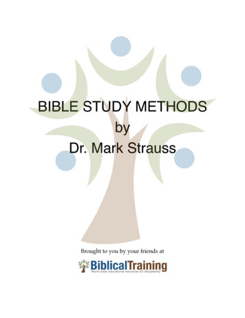 Bible Study Methods - Workbook - BiblicalTraining 