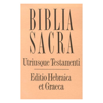 Massoretico-Critical Edition Of The Hebrew Bible