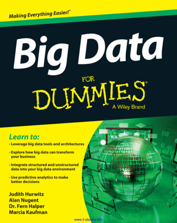 Big Data For Dummies - Internet Archive