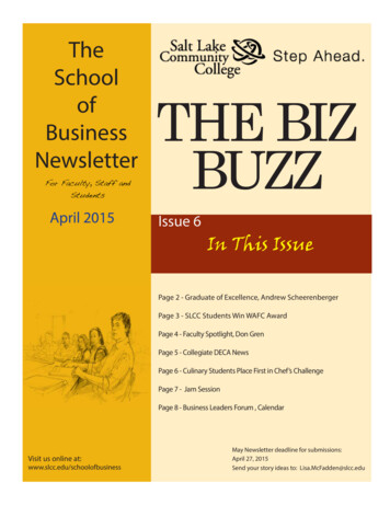 The THE BIZ BUZZ - Slcc.edu