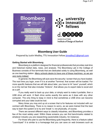 Bloomberg User Guide