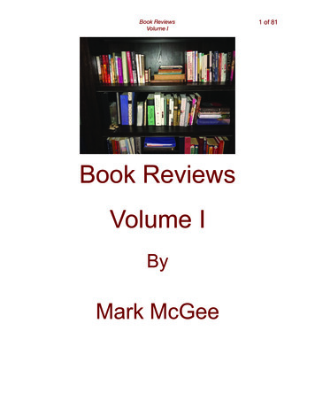 Book Reviews Volume I - WordPress 