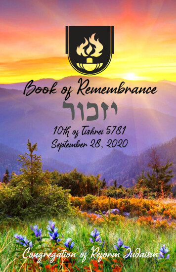 Book Of Remembrance רוכזי - ShulCloud