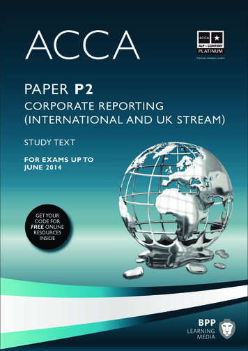 ACCA P2 - Corporate Reporting (INT) - Study Text 2013