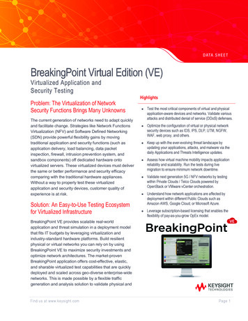 BreakingPoint Virtual Edition (VE) - Keysight