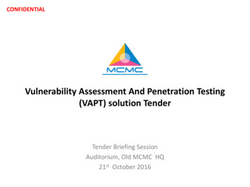 Vulnerability Assessment And Penetration Testing (VAPT) Solution Tender