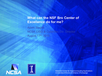 What%canthe%NSFBroCenter%of% Excellence%do%for%me? - IU