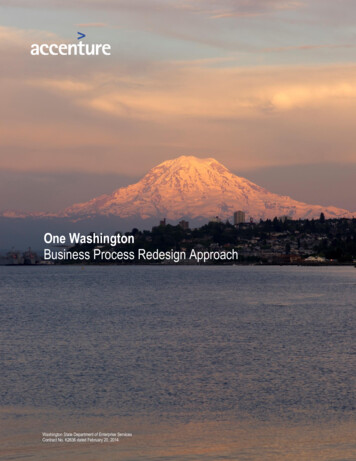 One Washington Business Process Redesign Approach